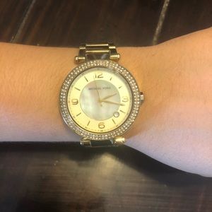 MICHAEL KORS gold diamond watch